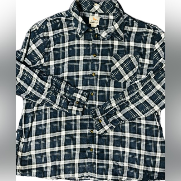 Field & Stream Men's blue black
plaid lightweight flannel size 4XL EUC - Picture 1 of 8